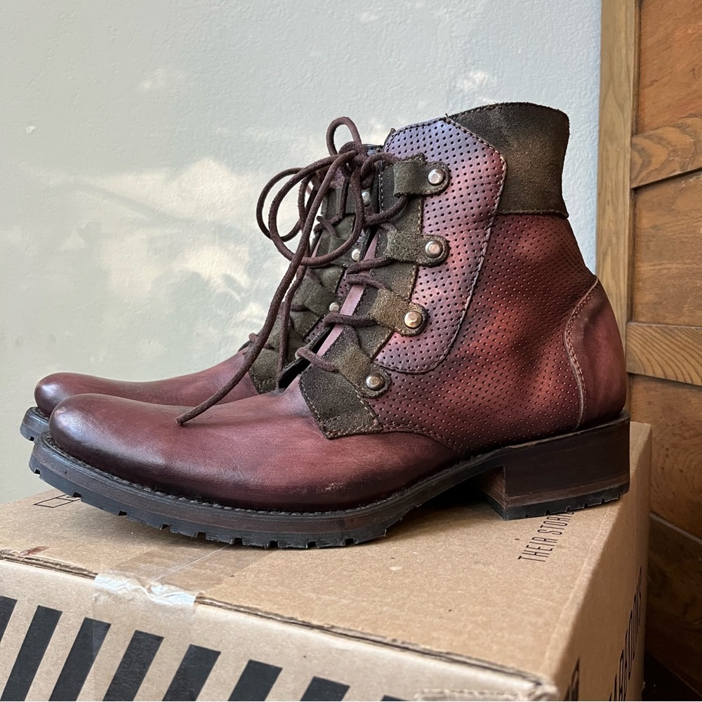 COPY - Corral | Zipper | Cowboy Boots | Brown | Honey LaceUp | Round Toe | 10.5?